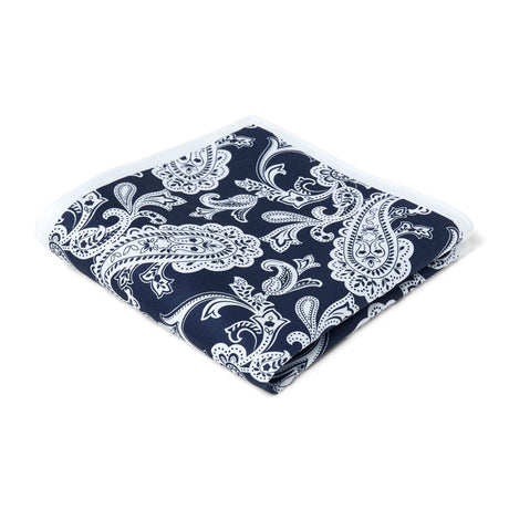Pochette de costume en coton Bleu marine 2