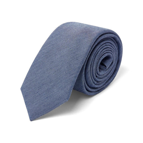 Cravate chinée Denim bleu 1