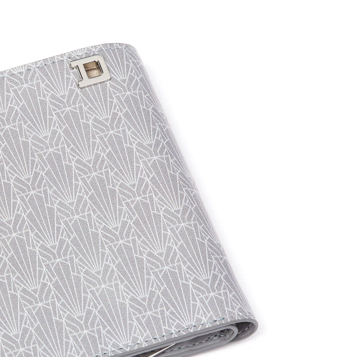 Grand portefeuille en cuir Gris 4