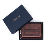 Porte-monnaie zippé en cuir Bordeaux 2