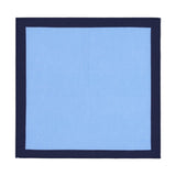 Pañuelo de bolsillo de lino - azul y marino