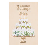 Tarjeta de aniversario de boda Pastel
