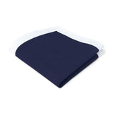 Pañuelo de bolsillo de lino - azul marino y blanco