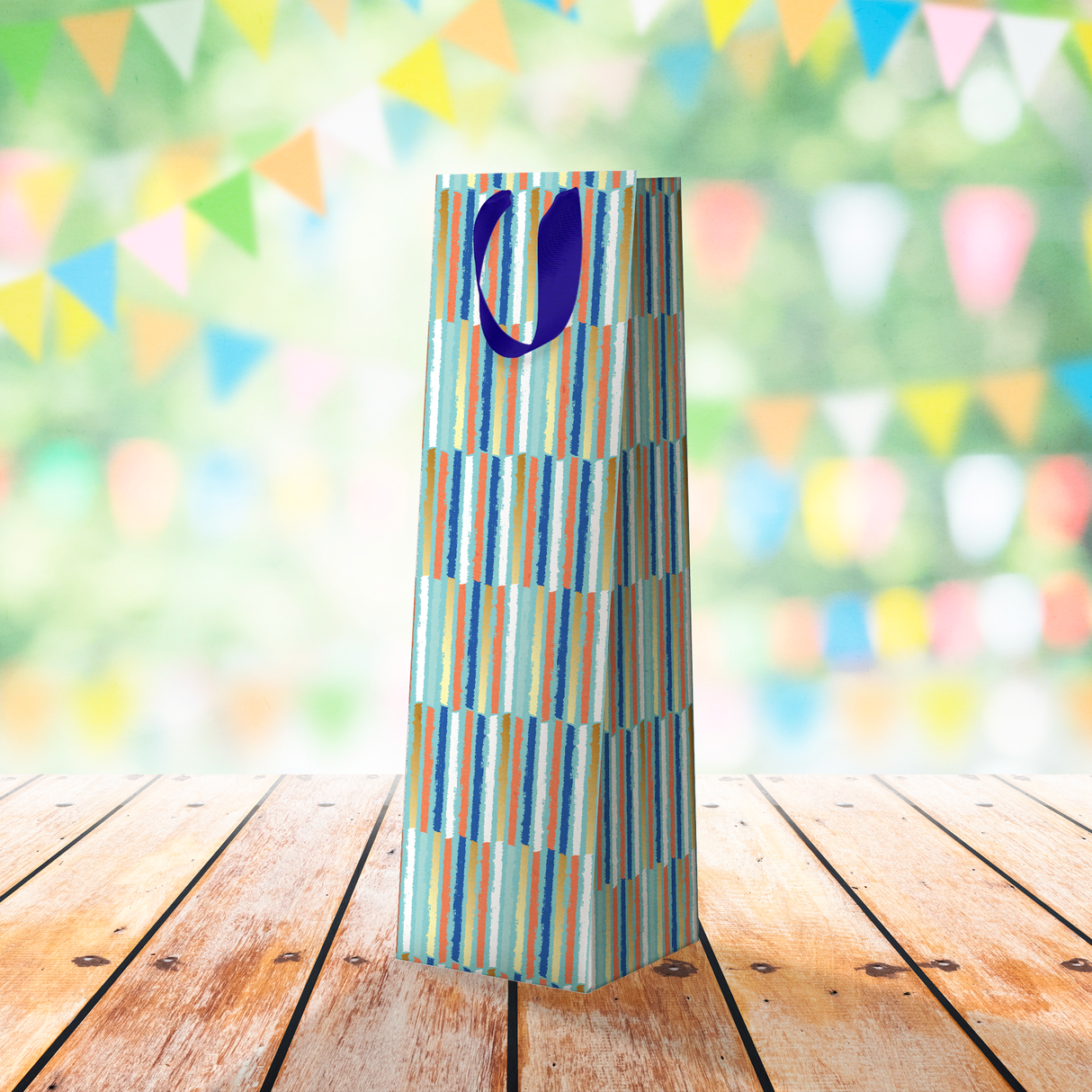 Bolsa para botellas de vino - Verde y dorado