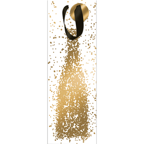 Bolsa para botellas de vino - Blanco y dorado