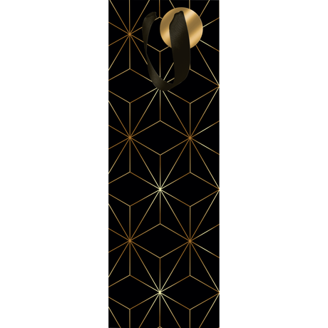 Bolsa para botellas de vino - Negro y dorado