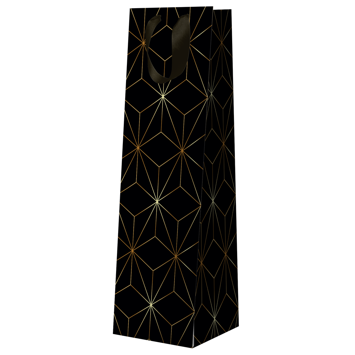 Bolsa para botellas de vino - Negro y dorado