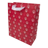 Sac cadeau noël grand format Rouge feuilles 2
