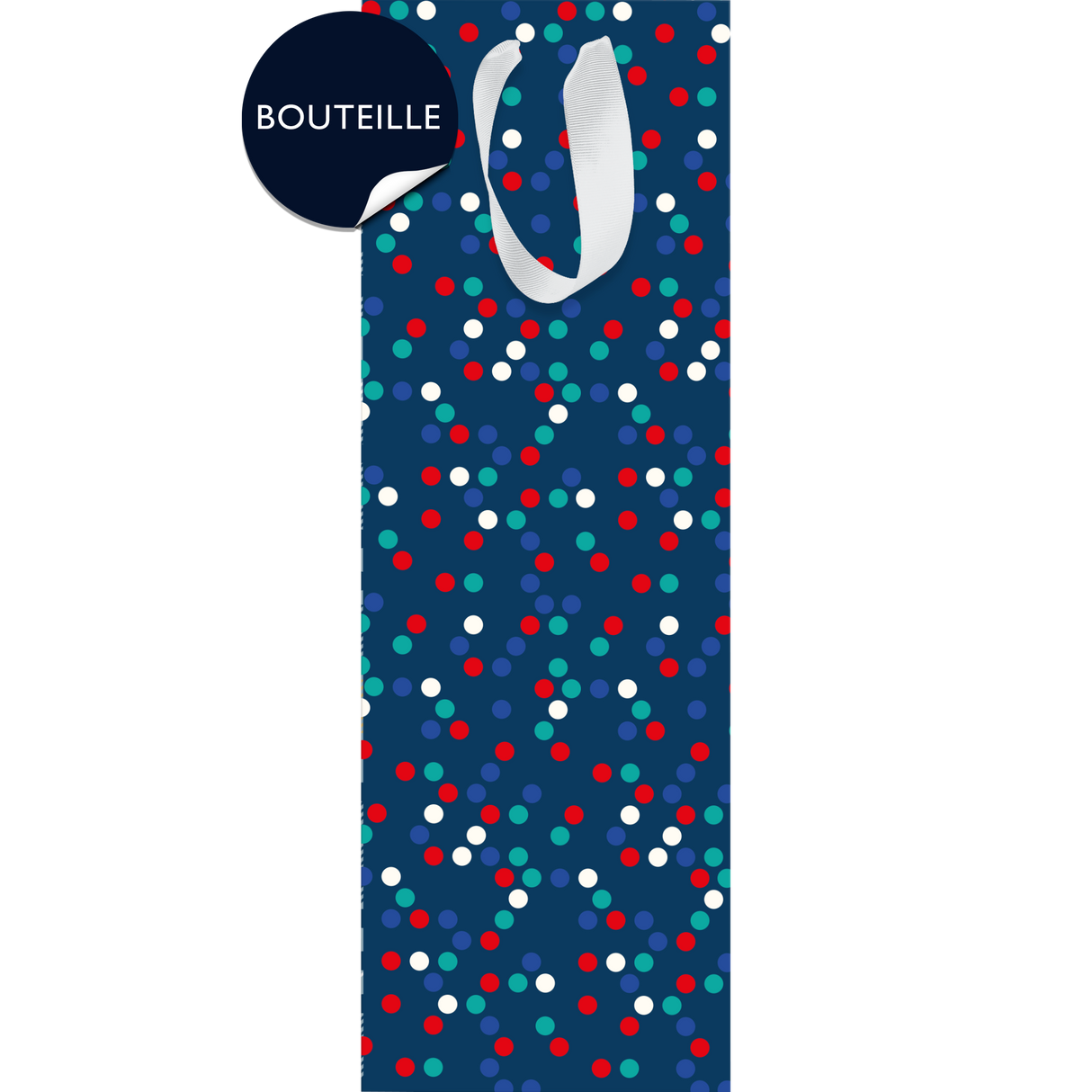 Bolsa para Botellas de Vino - Azul con Lunares