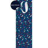 Bolsa para Botellas de Vino - Azul con Lunares