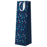 Bolsa para Botellas de Vino - Azul con Lunares