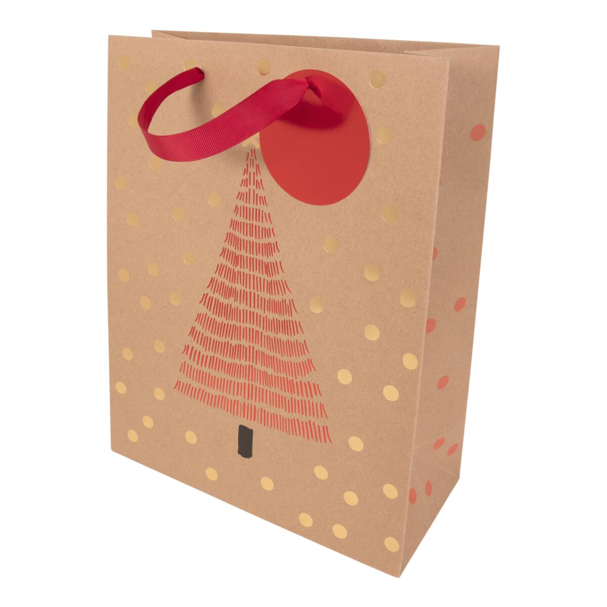 Sac cadeau noël grand format Kraft cadeaux 2