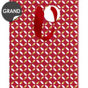 Sac cadeau noël grand format Rouge rosaces or 1