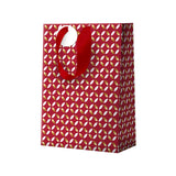 Sac cadeau noël grand format Rouge rosaces or 2