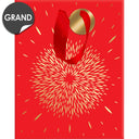 Sac cadeau noël grand format Rouge feu d'artifice 1