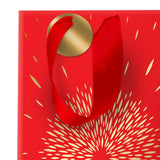 Sac cadeau noël grand format Rouge feu d'artifice 3