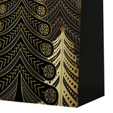 Sac cadeau noël grand format Noir sapins 5