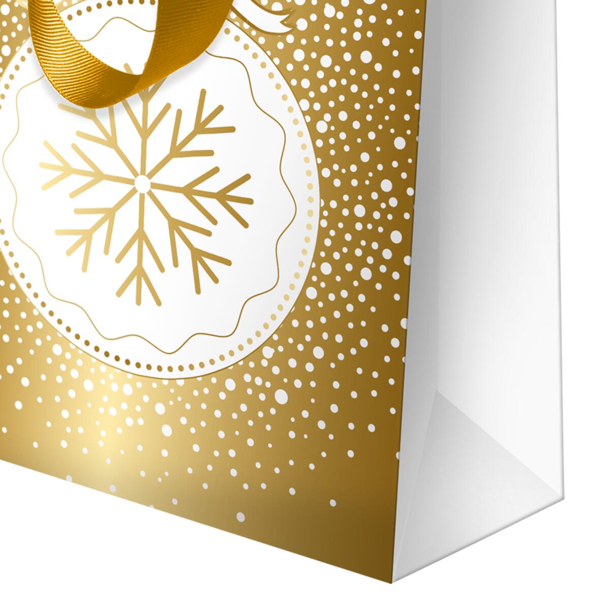 Sac cadeau petit format noël Or boule 5