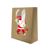 Sac cadeau petit format noël Kraft père noël 2