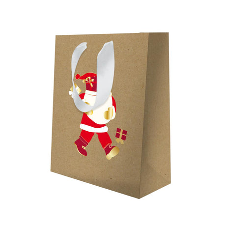 Sac cadeau petit format noël Kraft père noël 2
