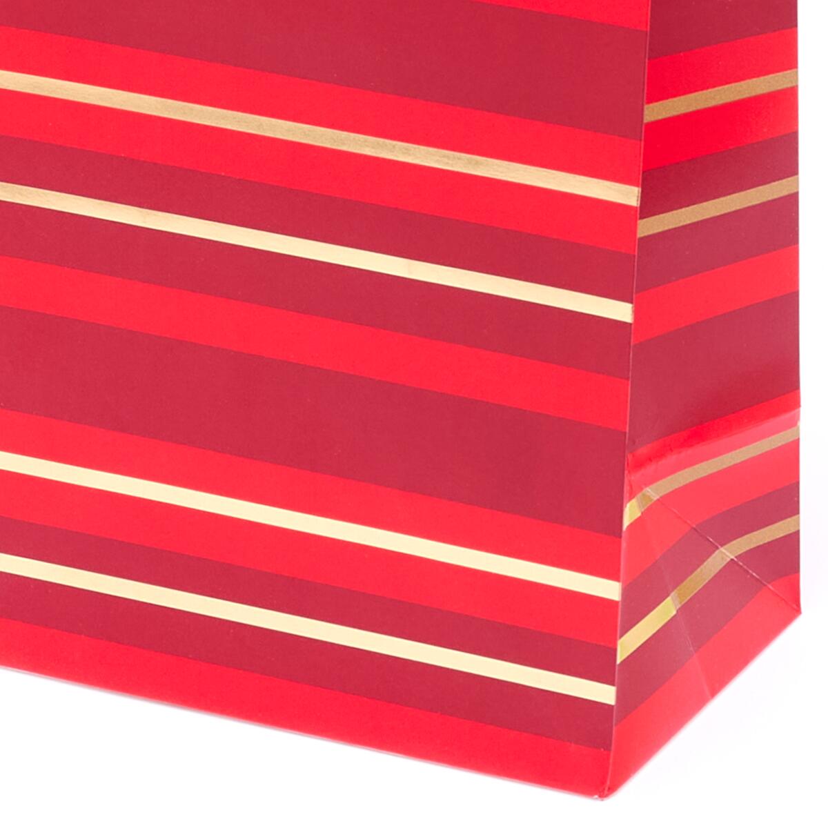 Sac cadeau petit format noël Rouge lignes 5