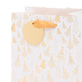 Sac cadeau petit format noël Blanc sapins 4