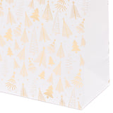 Sac cadeau petit format noël Blanc sapins 5