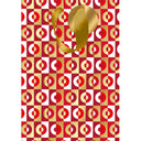 Sac cadeau petit format noël Géométrique Rouge & Or 1