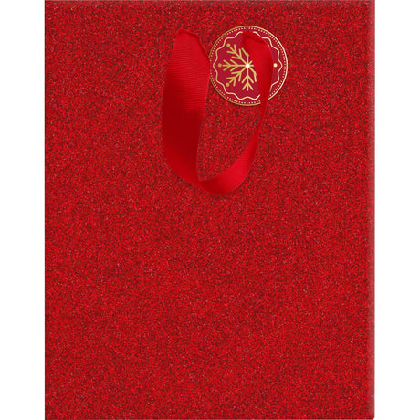 Sac cadeau noël grand format Paillettes Rouges 1