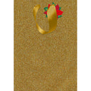 Sac cadeau petit format noël Paillettes Or 1