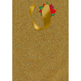 Sac cadeau petit format noël Paillettes Or 1
