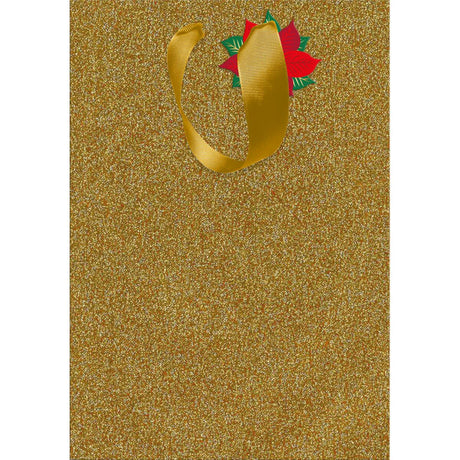 Sac cadeau petit format noël Paillettes Or 1