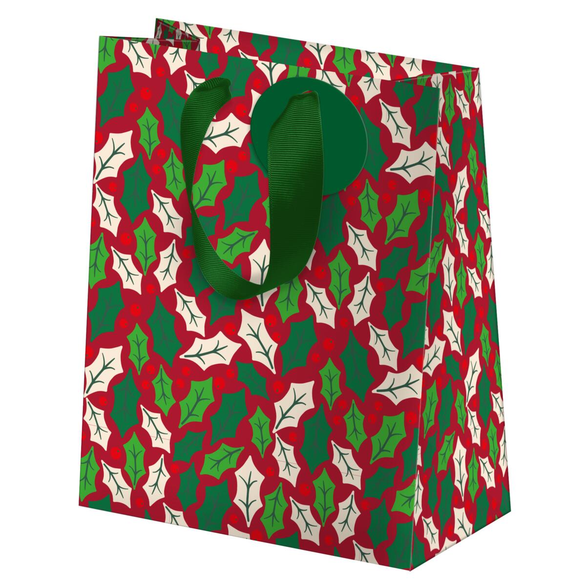 Sac cadeau petit format noël Houx 2