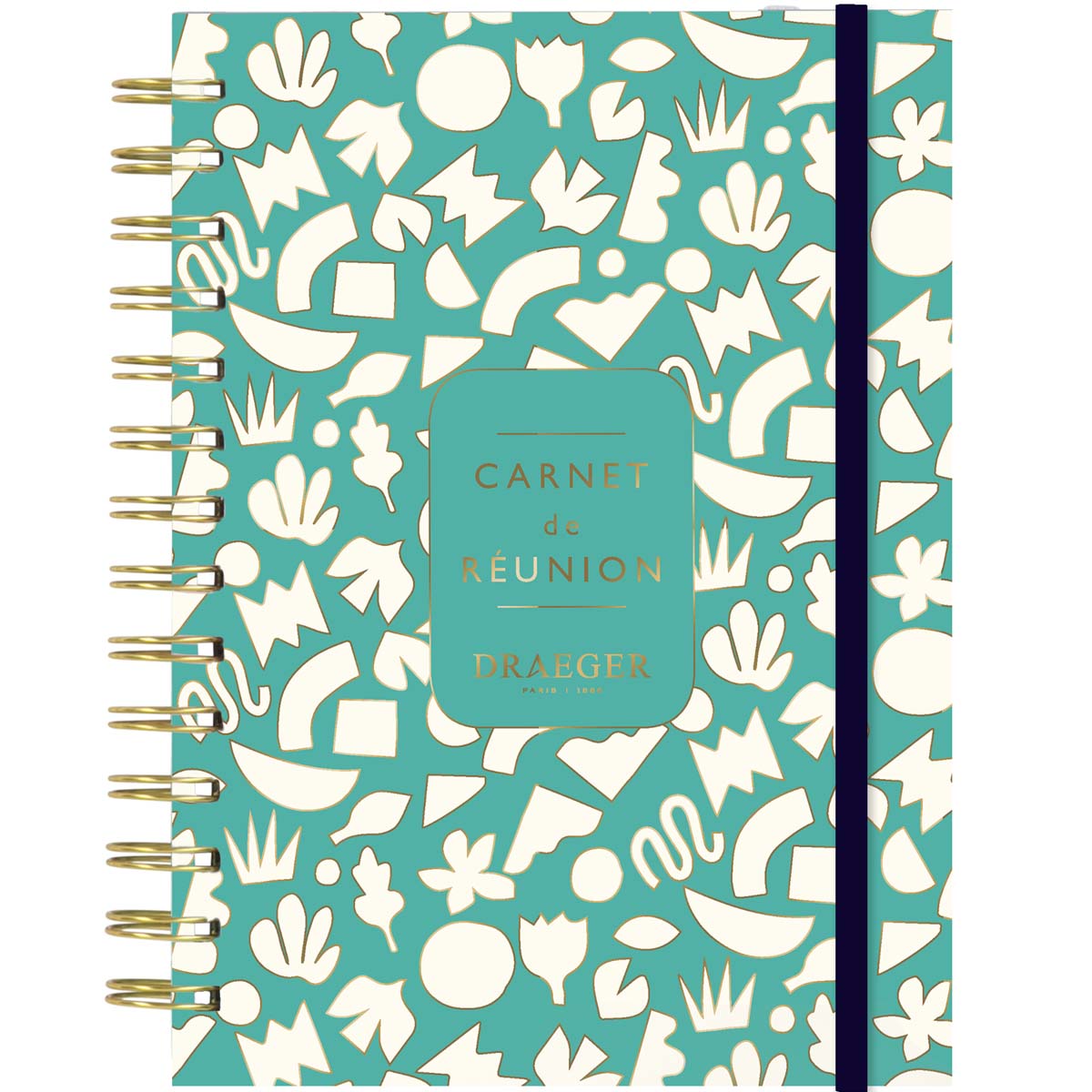 Carnet de réunion à spirales A5 - Turquoise