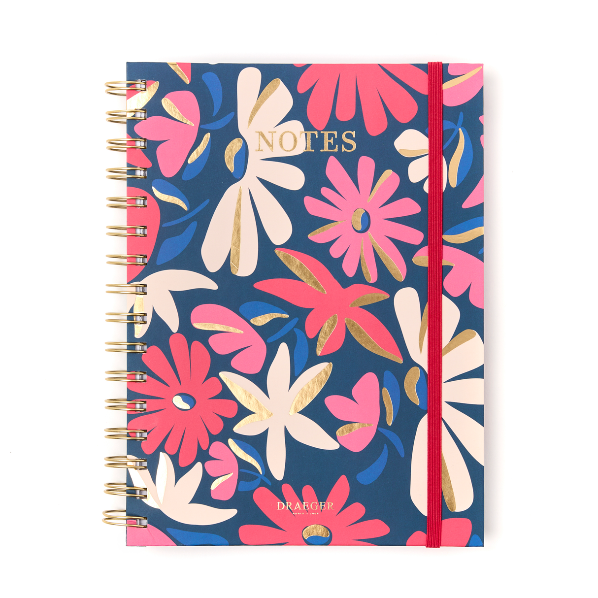 Libreta Office Chic A5 - Flores negras