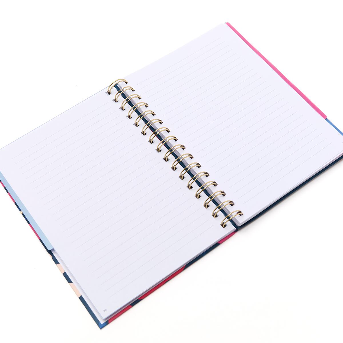 Libreta Office Chic A5 - Flores negras