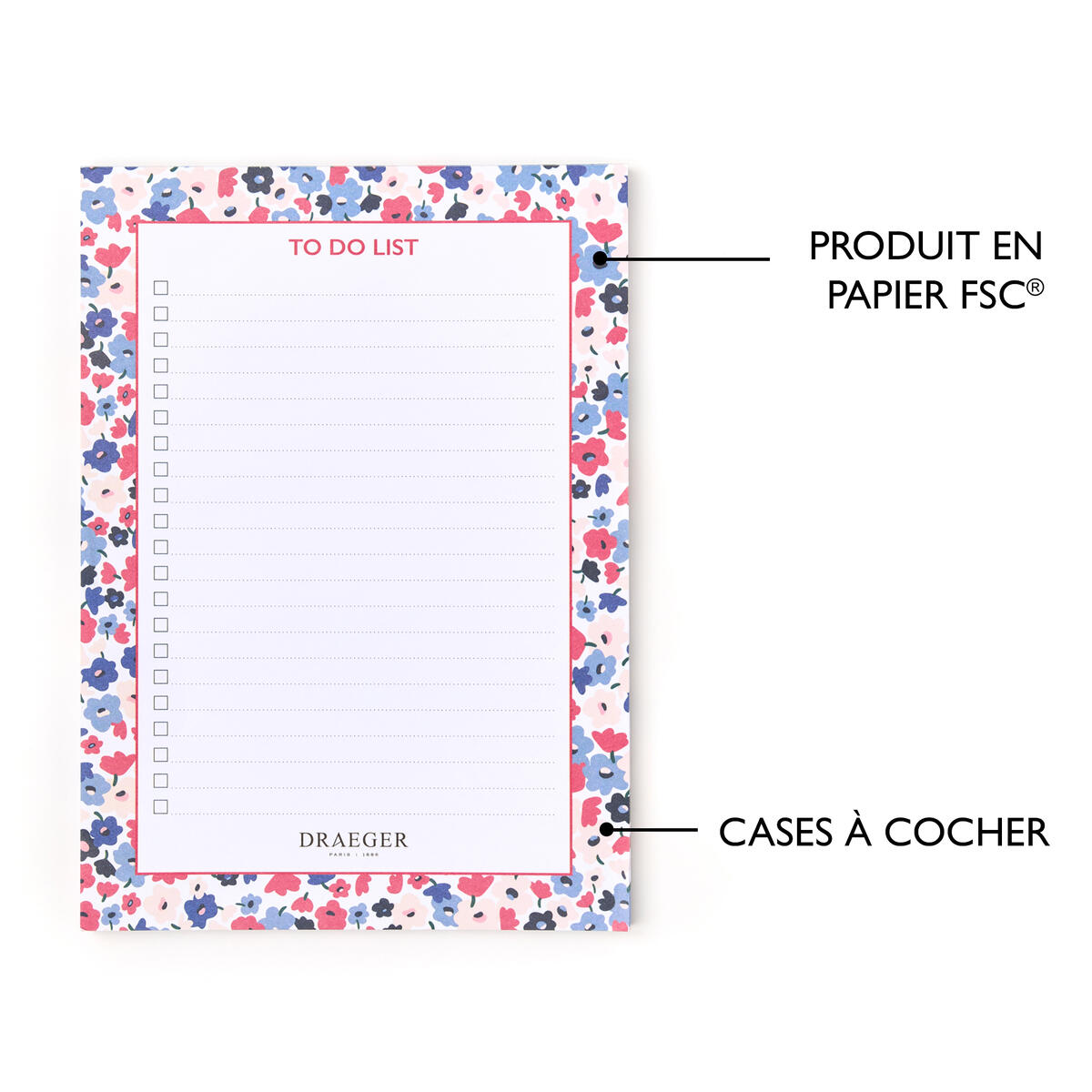 Bloc de notas To do list - 13x18 cm - 100 páginas - Rayas multicolores