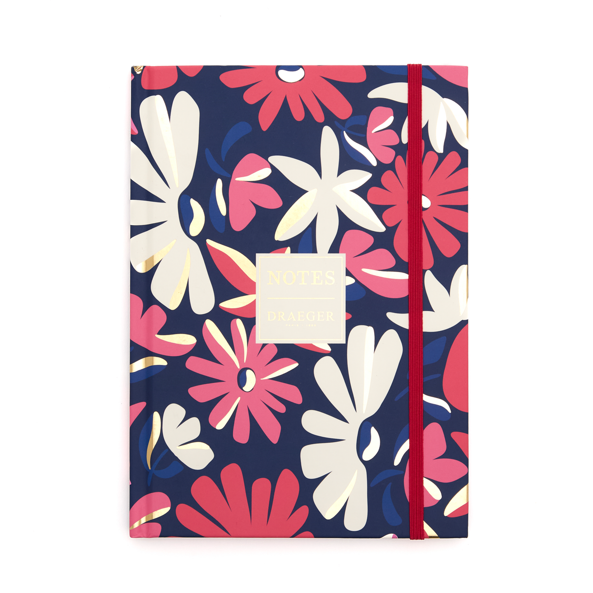 Libreta Office Chic A5 - Flores negras