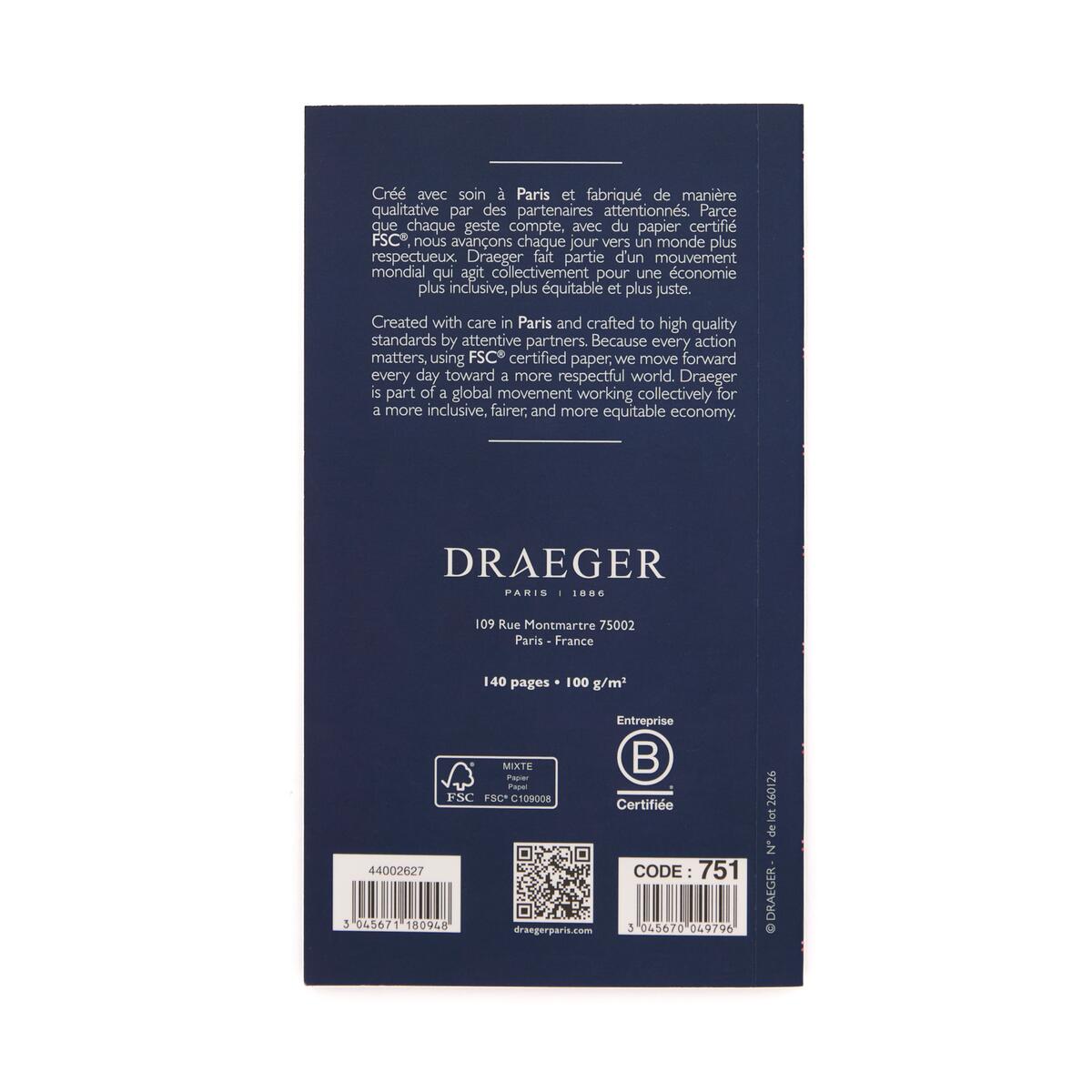 Petit carnet de Notes Rayures bleu 4