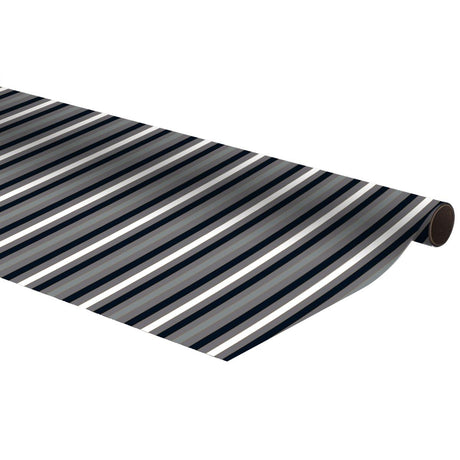 Papel de regalo - Rayas negras y doradas