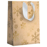 Bolsa de Regalo Kraft Copos de Nieve - Formato Grande