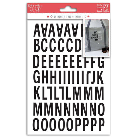 126 lettres thermocollantes - Noir Enjoy