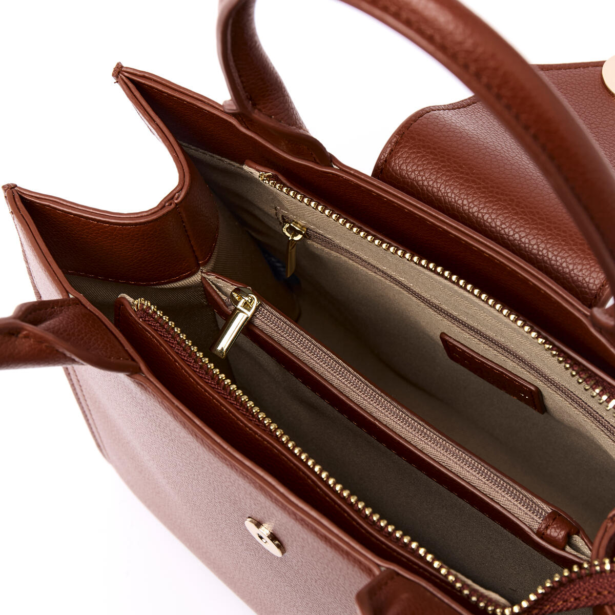 Petit Sac cabas Camille Cognac 4