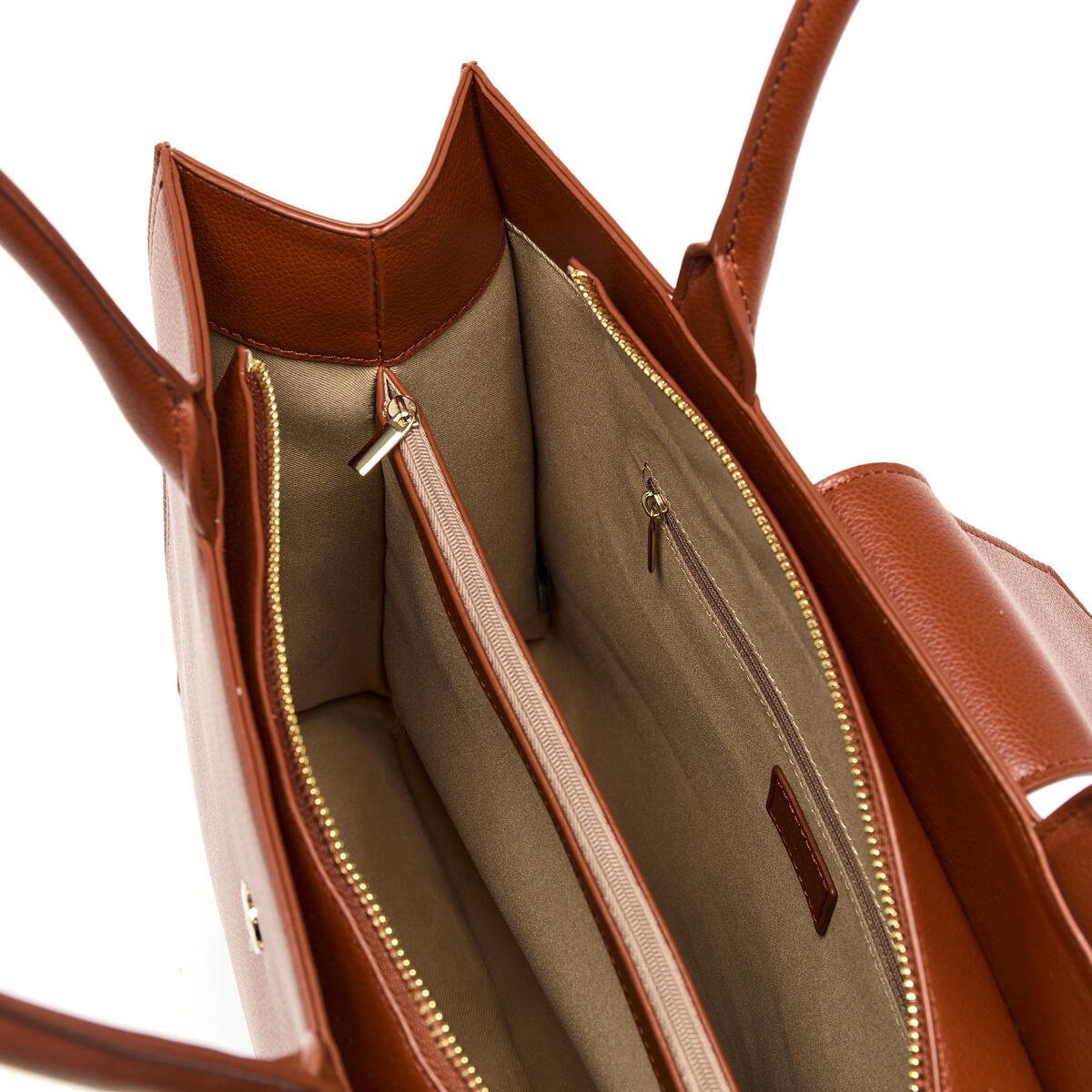 Grand Sac cabas Camille Cognac 4