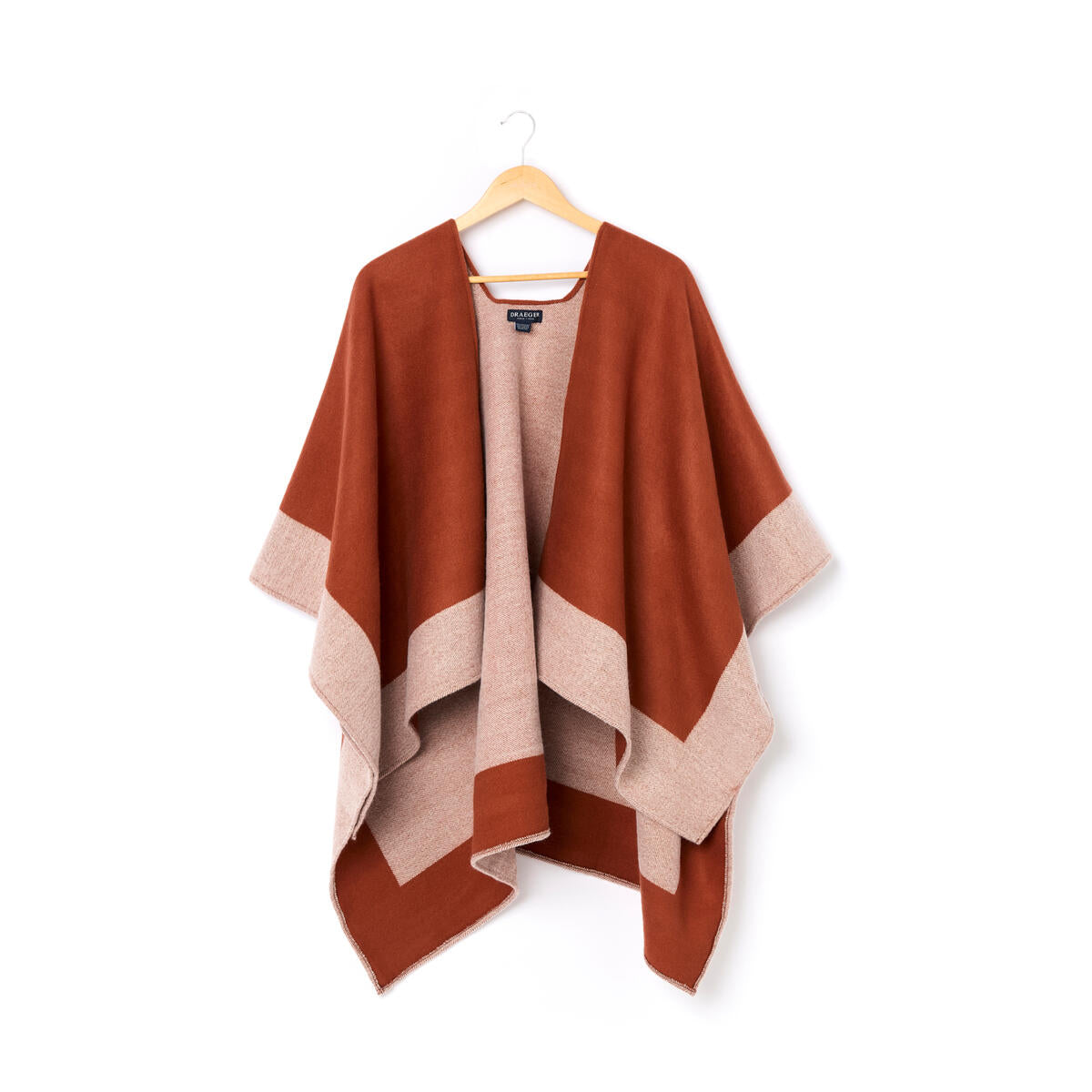 Cape Bicolore d'Hiver pour Femme Cognac 1