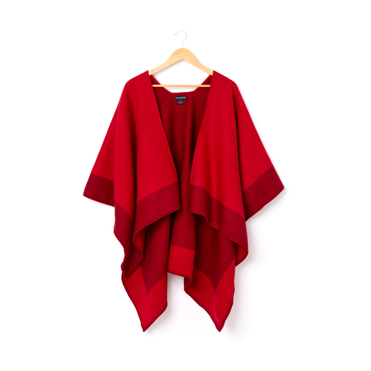 Cape Bicolore d'Hiver pour Femme Rouge 1