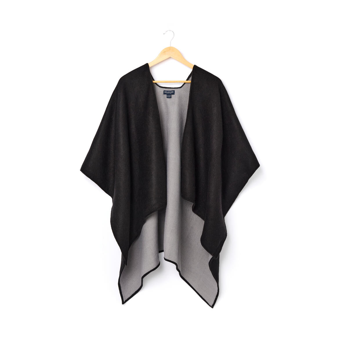 Cape Réversible d'Hiver pour Femme Gris et noir 1