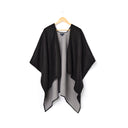 Cape Réversible d'Hiver pour Femme Gris et noir 1