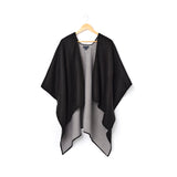 Cape Réversible d'Hiver pour Femme Gris et noir 1