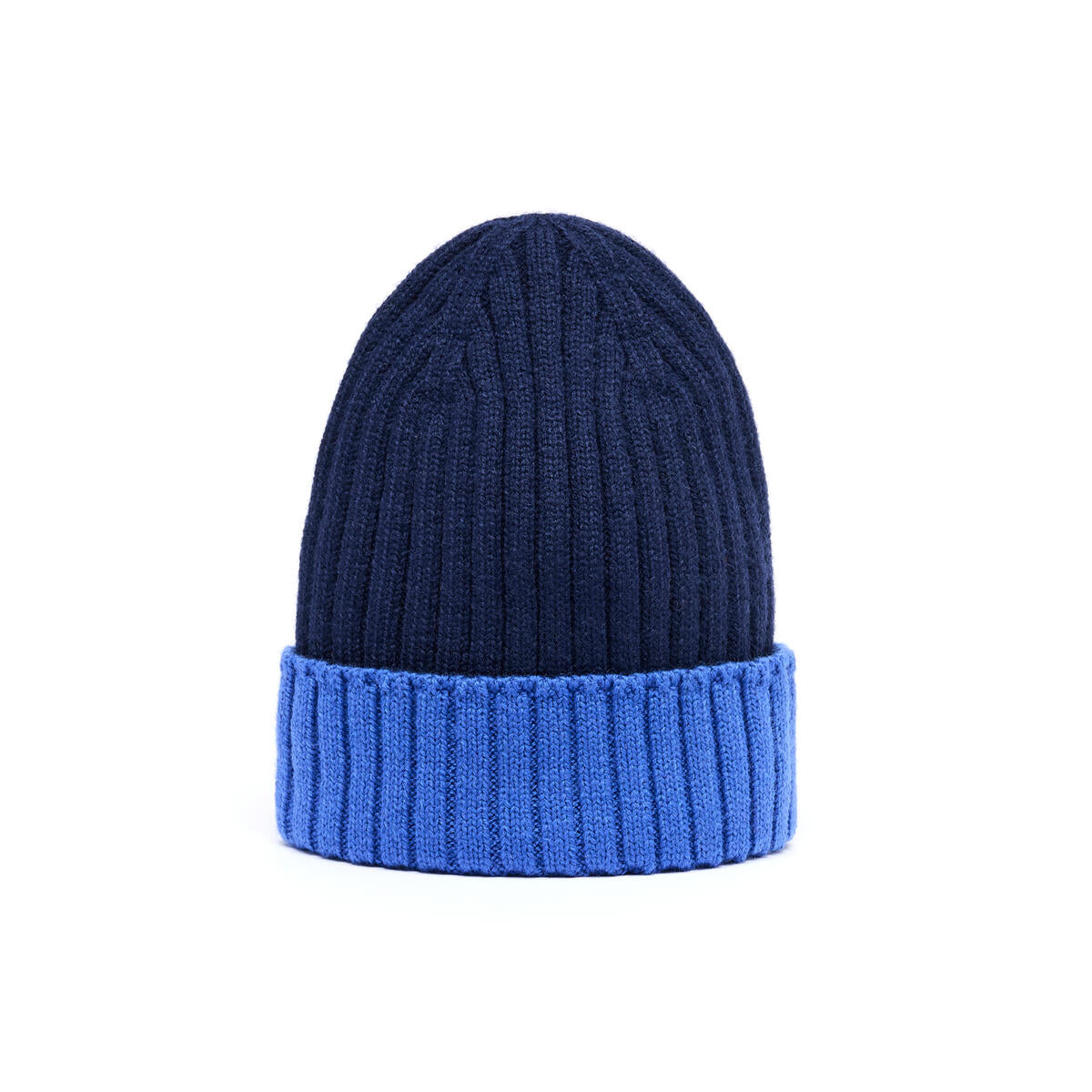 Gorro de lana bicolor